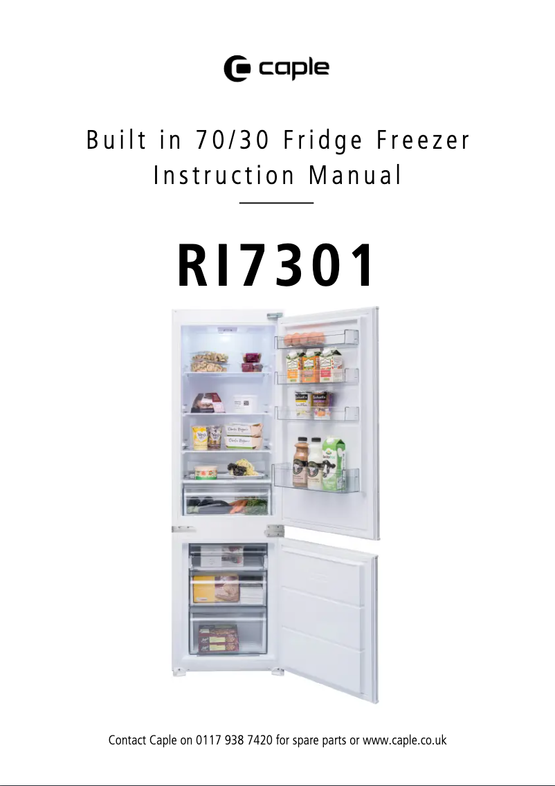 Page 1 de la notice Manuel utilisateur Caple RI7301