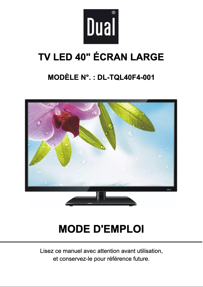 Page 1 de la notice Manuel utilisateur Dual DL-TQL40F4-001