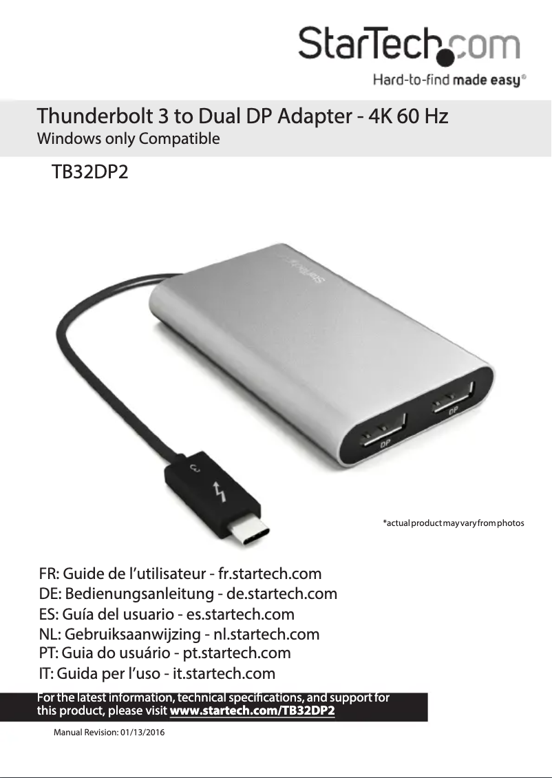 Image de la première page du manuel de l'appareil TB32DP2