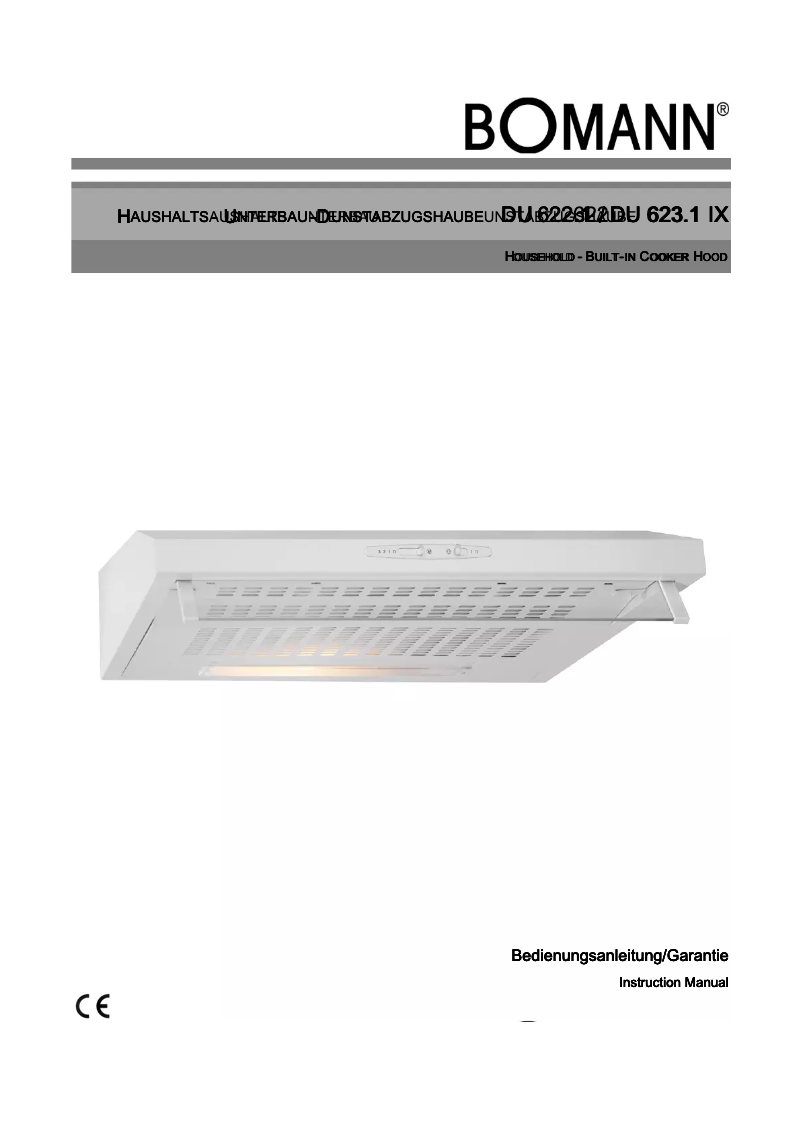 Page 1 de la notice Manuel utilisateur Bomann DU 622