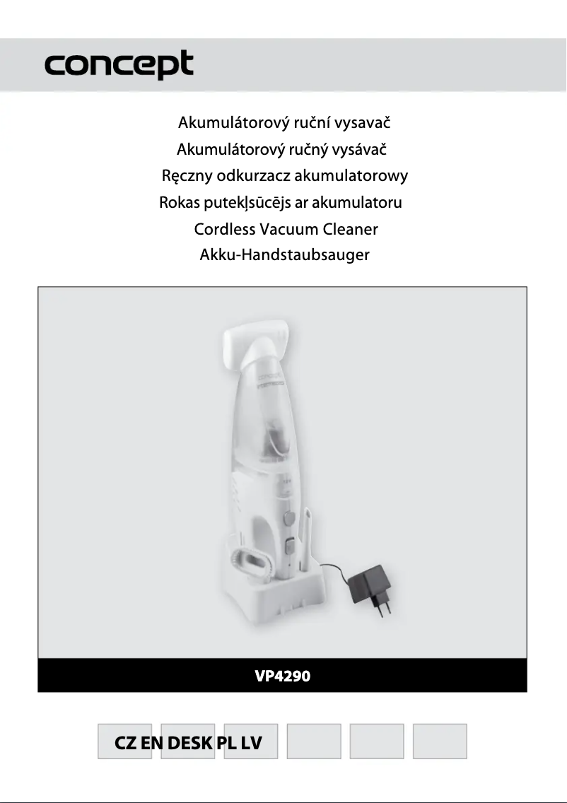 Imagen de la primera página del manual del dispositivo VP-4291