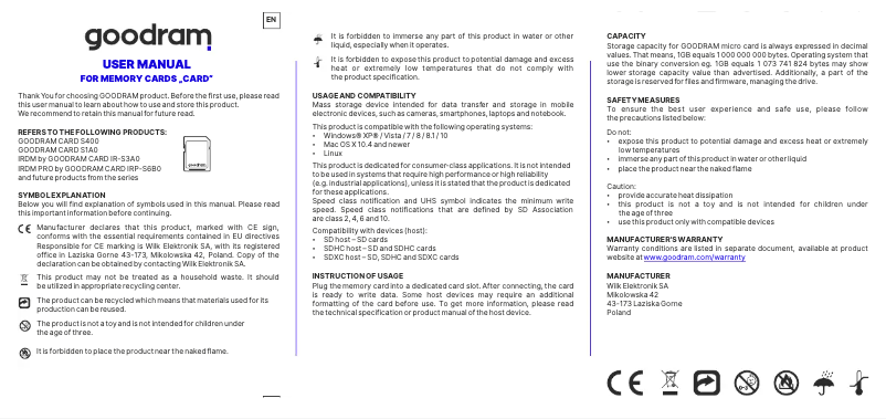 Image de la première page du manuel de l'appareil IRP-S6B0-0640R12