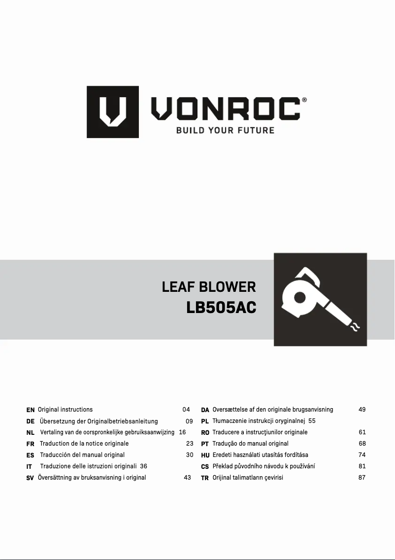 Image de la première page du manuel de l'appareil LB505AC