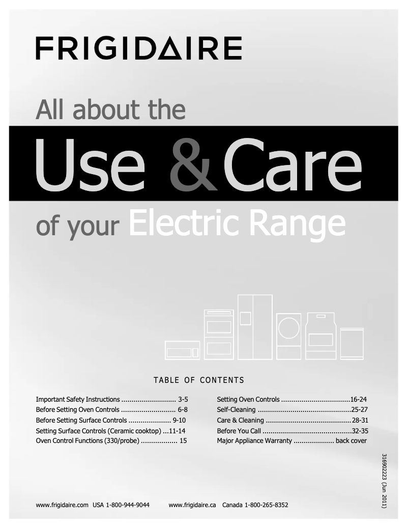 Page n°1 - Manuel utilisateur Frigidaire FGEF3032MF