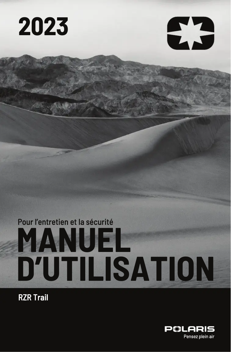Page 1 de la notice Manuel utilisateur Polaris RZR Trail Ultimate (2023)