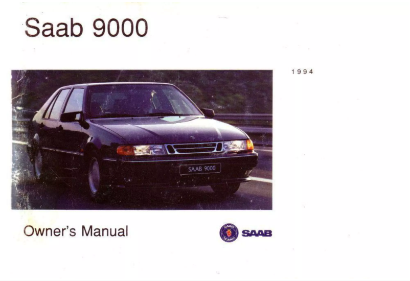 Page n°1 - Manuel utilisateur Saab 9000 (1994)
