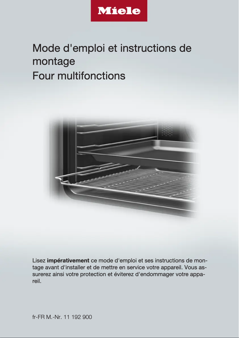 Page n°1 - Manuel utilisateur Miele H 7464 BPX