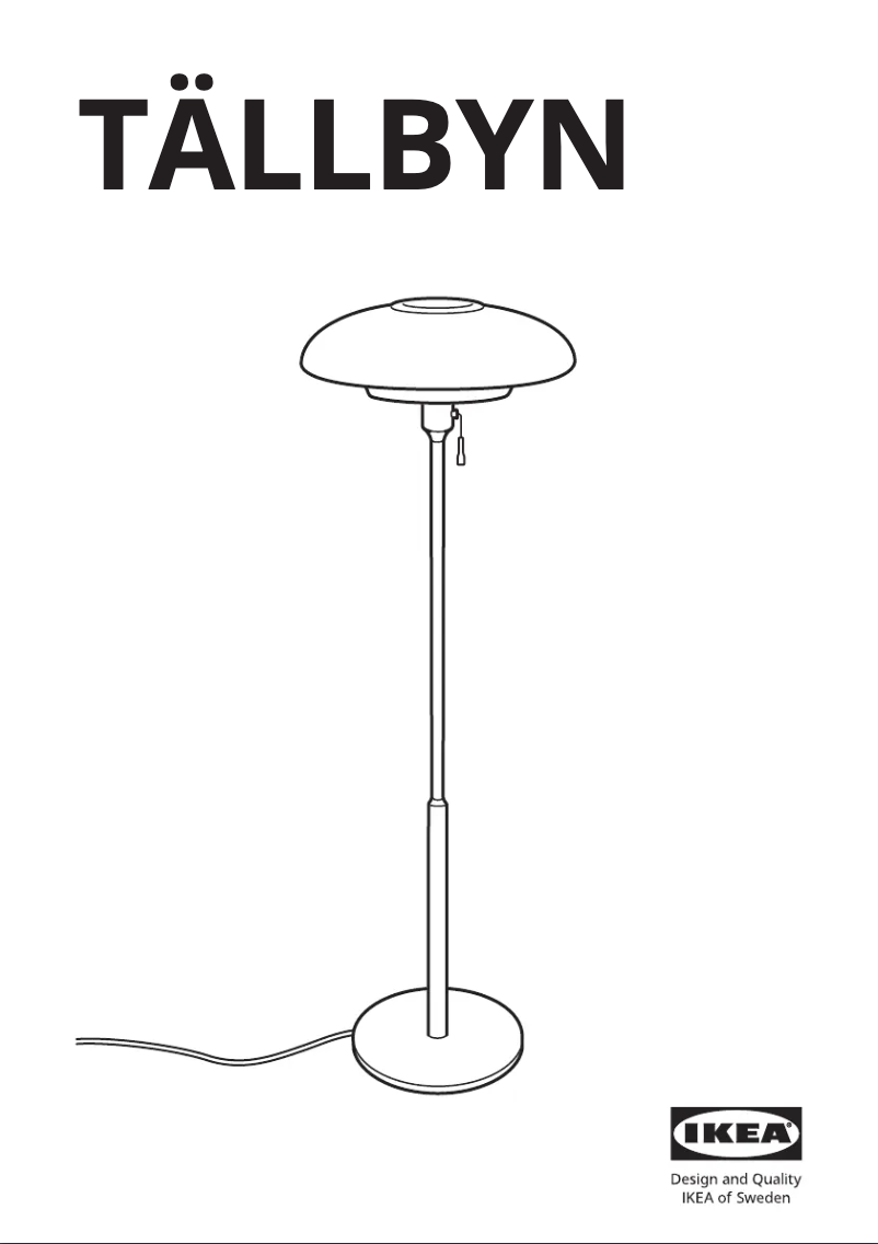 Page 1 de la notice Manuel utilisateur Ikea TÄLLBYN 005.242.06