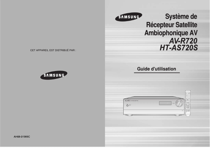 Page n°1 - Manuel utilisateur Samsung HT-AS720