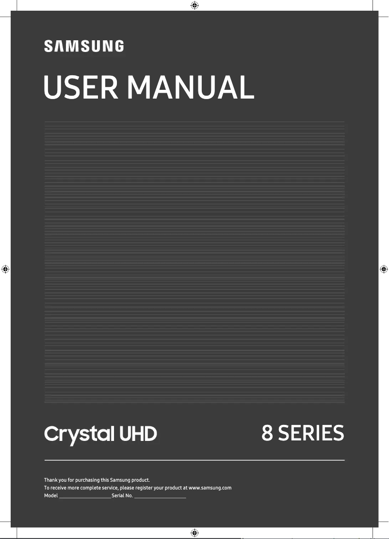 Página 1 del manual Manual de usuario Samsung 85AU8070