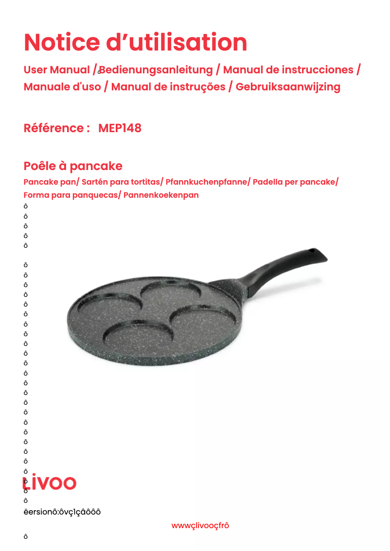 Página 1 del manual Manual de usuario Livoo MEP148