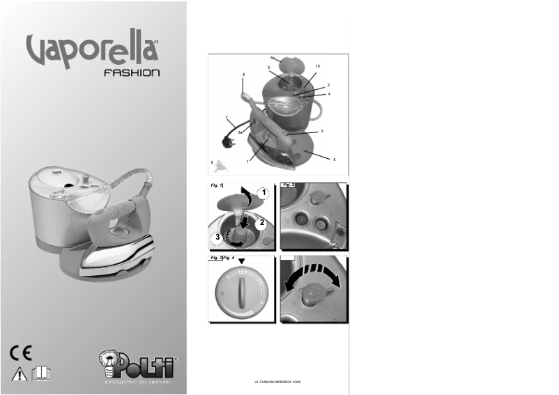 Page 1 de la notice Manuel utilisateur Polti Vaporella Fashion