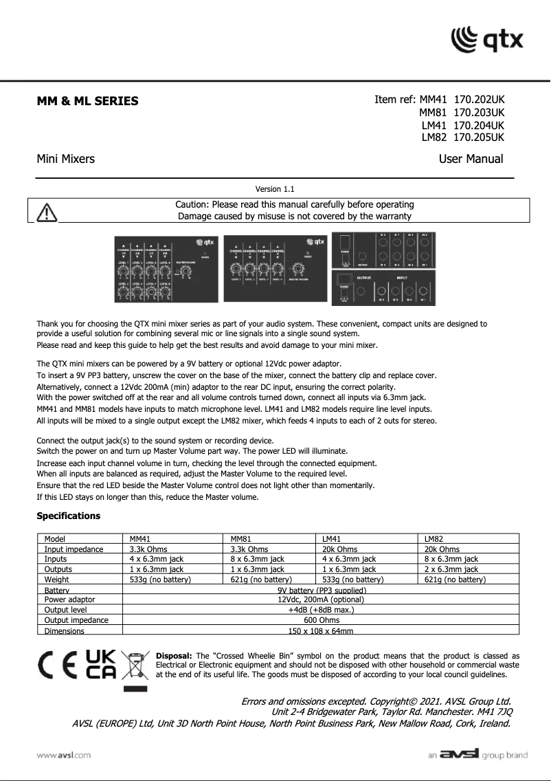 Image de la première page du manuel de l'appareil MM81