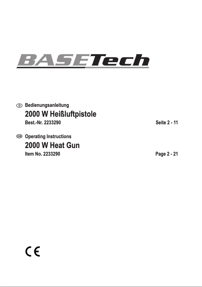 Page 1 de la notice Manuel utilisateur BaseTech BT-22