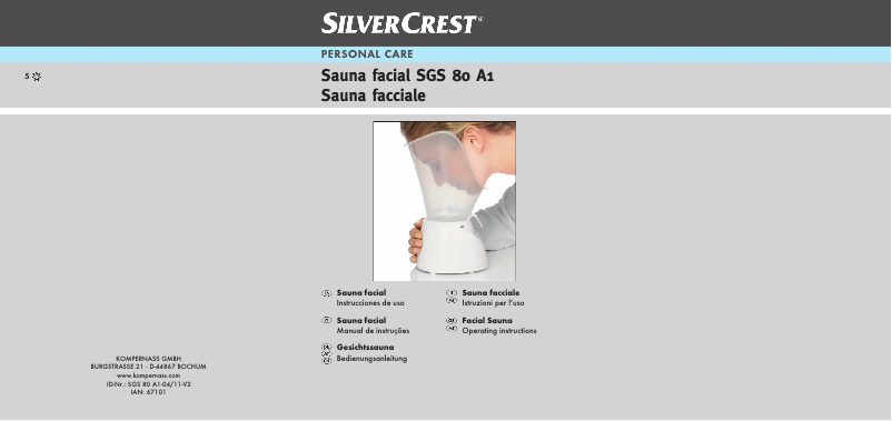 Page 1 de la notice Manuel utilisateur SilverCrest SGS 80 A1