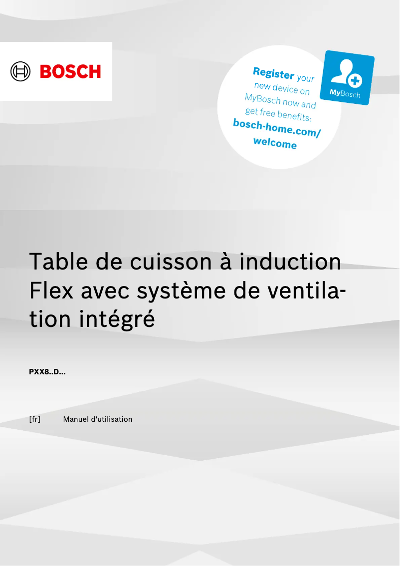 Page 1 de la notice Manuel utilisateur Bosch PXX820D51E