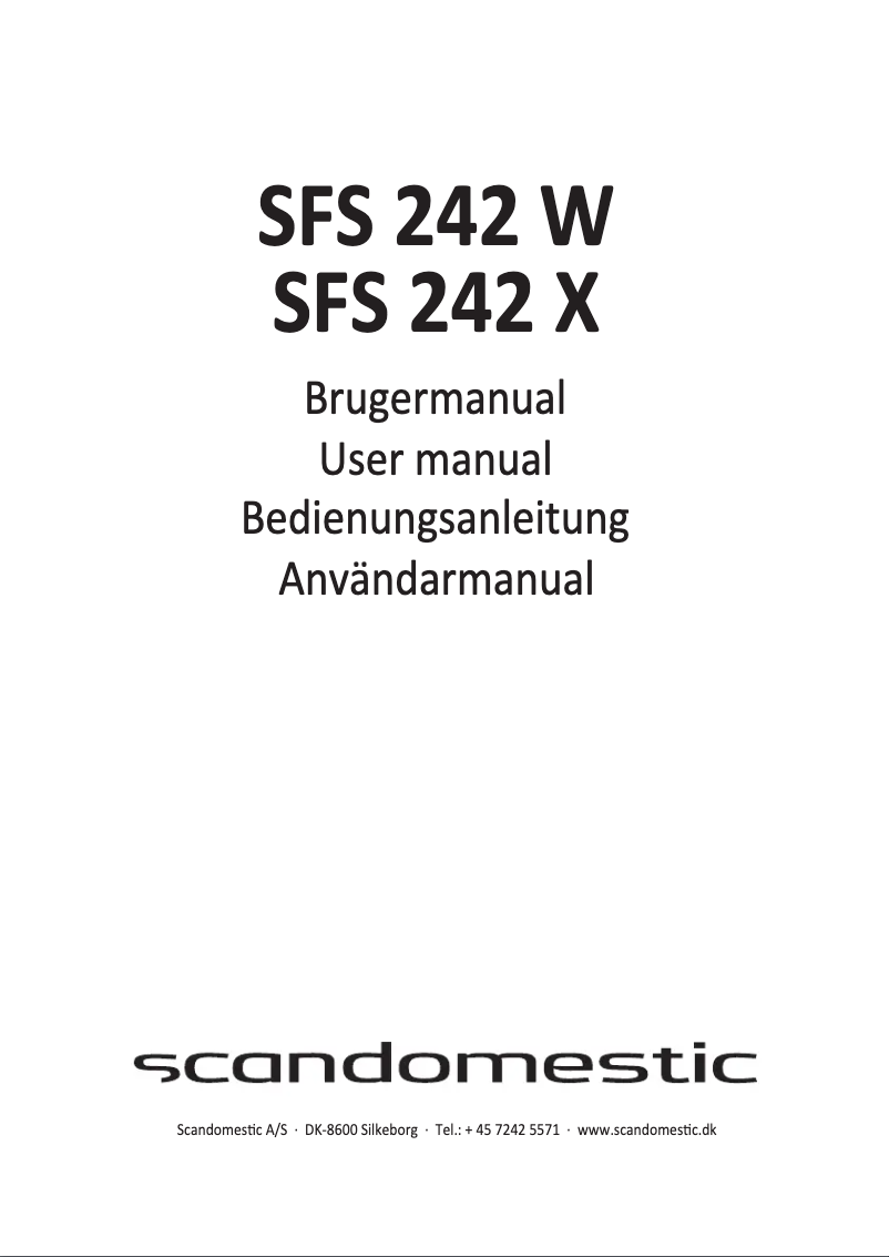 Page n°1 - Manuel utilisateur Scandomestic SFS 242 W