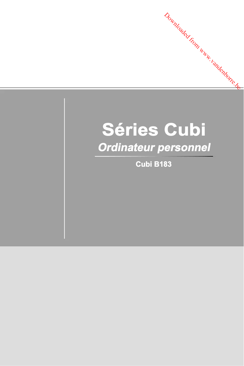 Page n°1 - Manuel utilisateur MSI Cubi 5