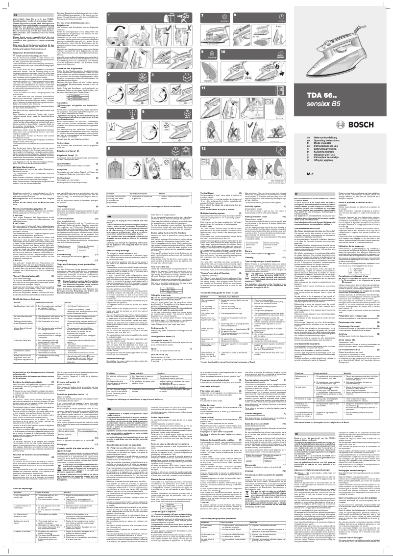 Image de la première page du manuel de l'appareil Sensixx B5 TDA6611