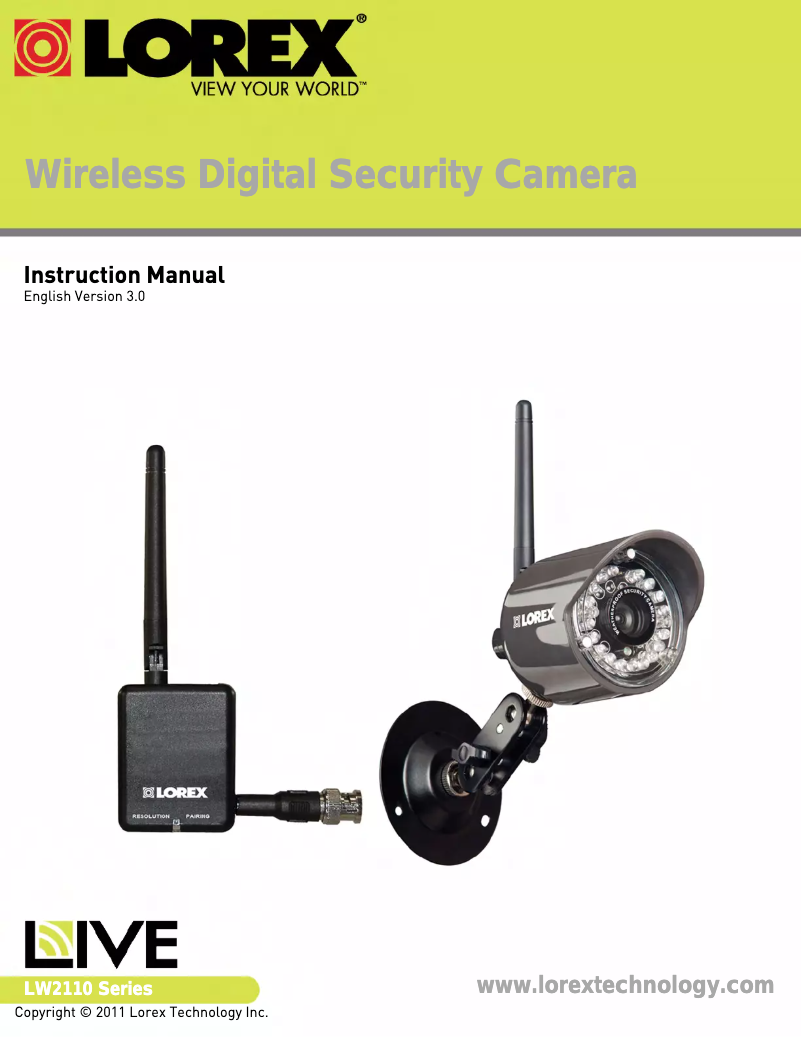 Imagen de la primera página del manual del dispositivo LW2110PK2B