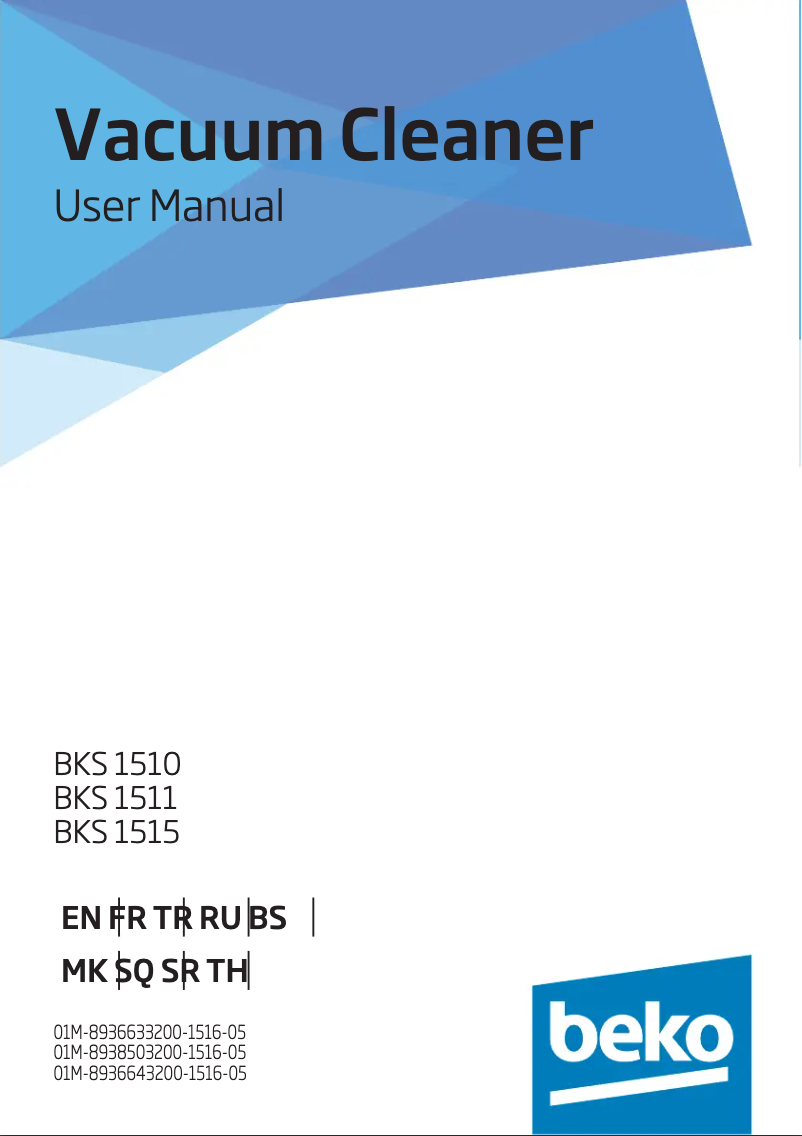 Page n°1 - Manuel utilisateur Beko BKS 1515