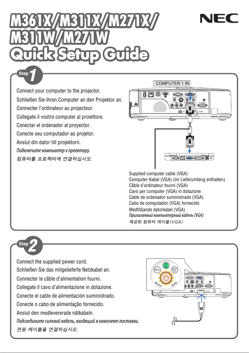 Image de la première page du manuel de l'appareil M361X