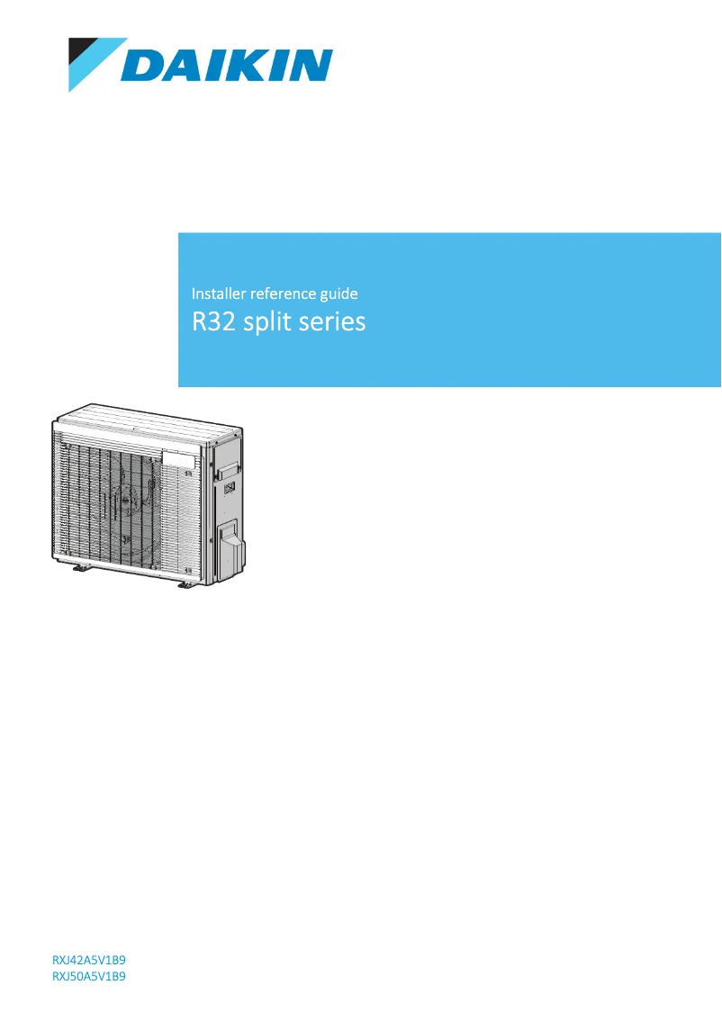 Page 1 de la notice Manuel utilisateur Daikin RXJ50A5V1B9