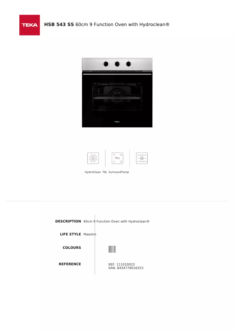 Image de la première page du manuel de l'appareil HSB 543