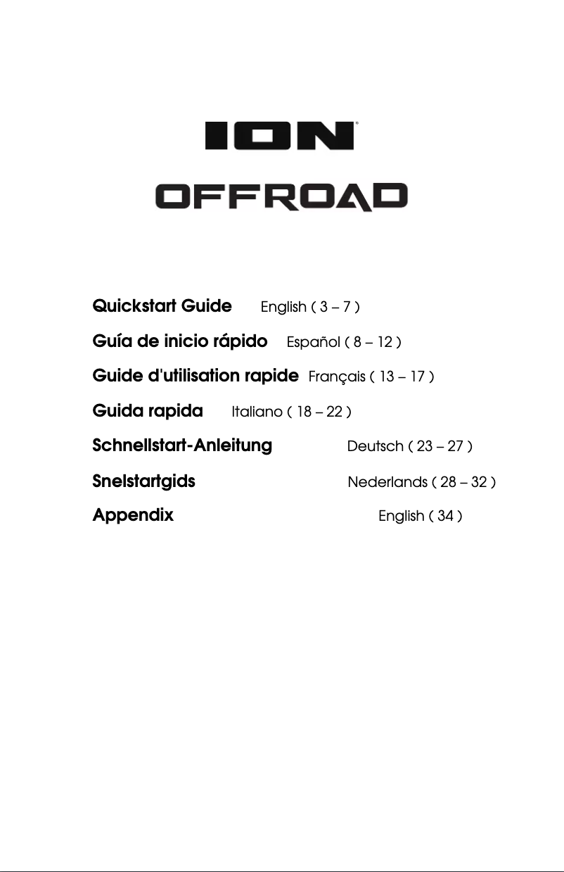 Page 1 de la notice Manuel utilisateur ION Offroad