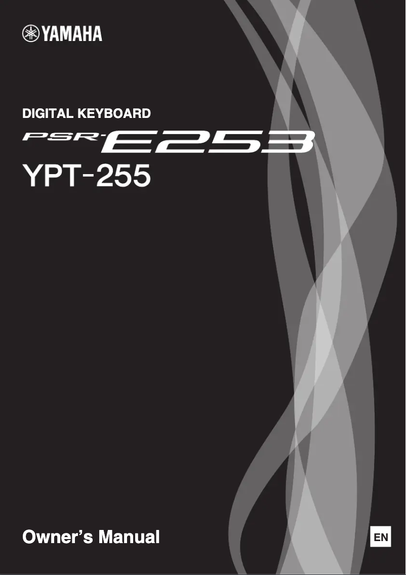 Image de la première page du manuel de l'appareil YPT-255