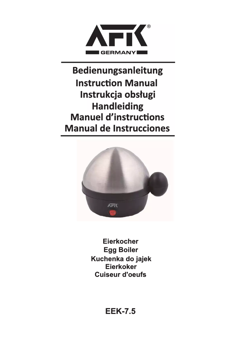 Imagen de la primera página del manual del dispositivo EEK-7.5