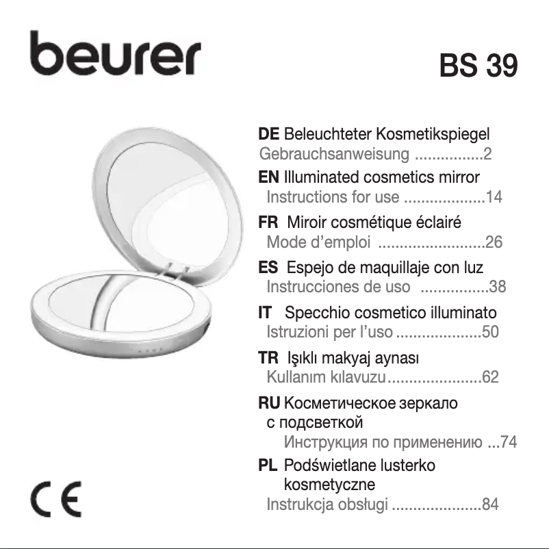 Page 1 de la notice Manuel utilisateur Beurer BS 39