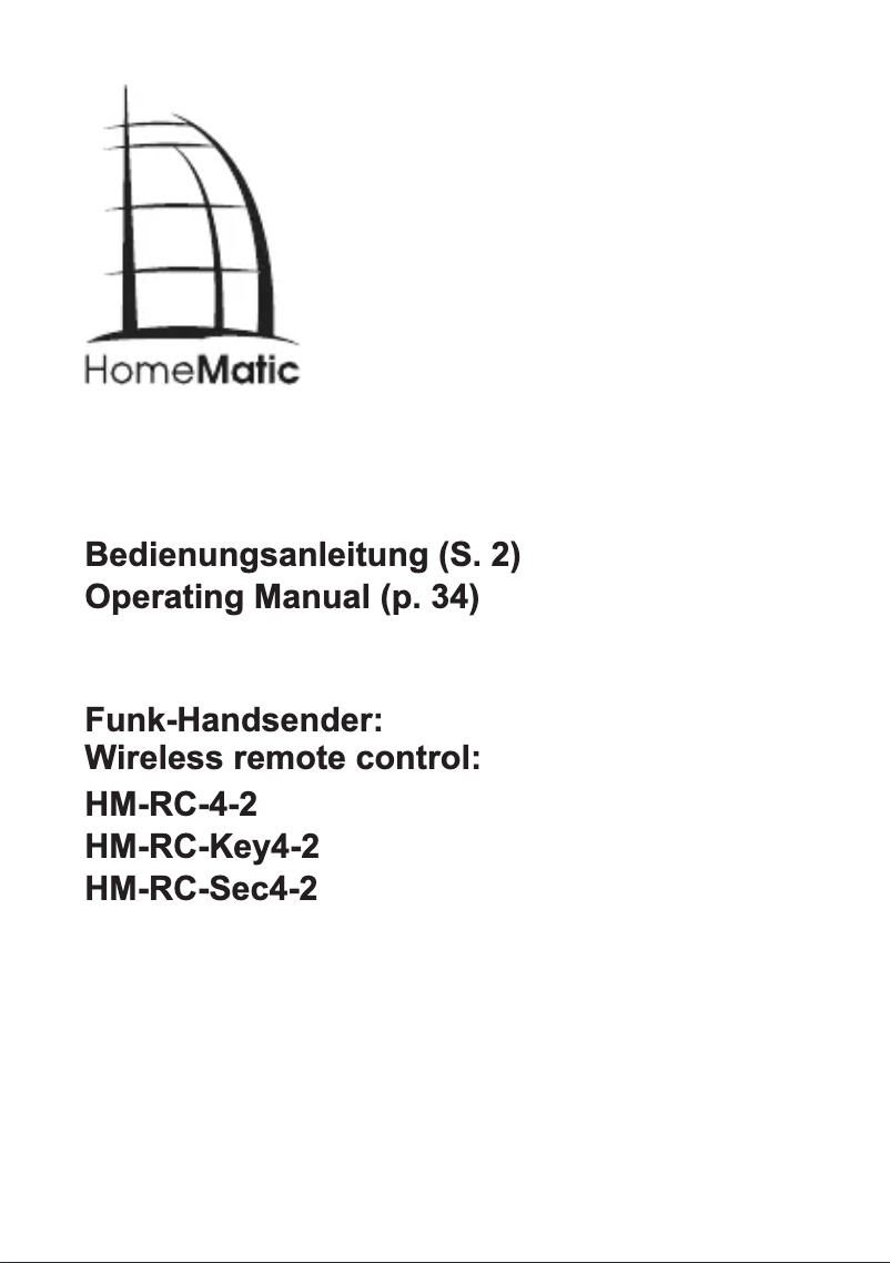 Página 1 del manual Manual de usuario eQ-3 HM-RC-Key4-2