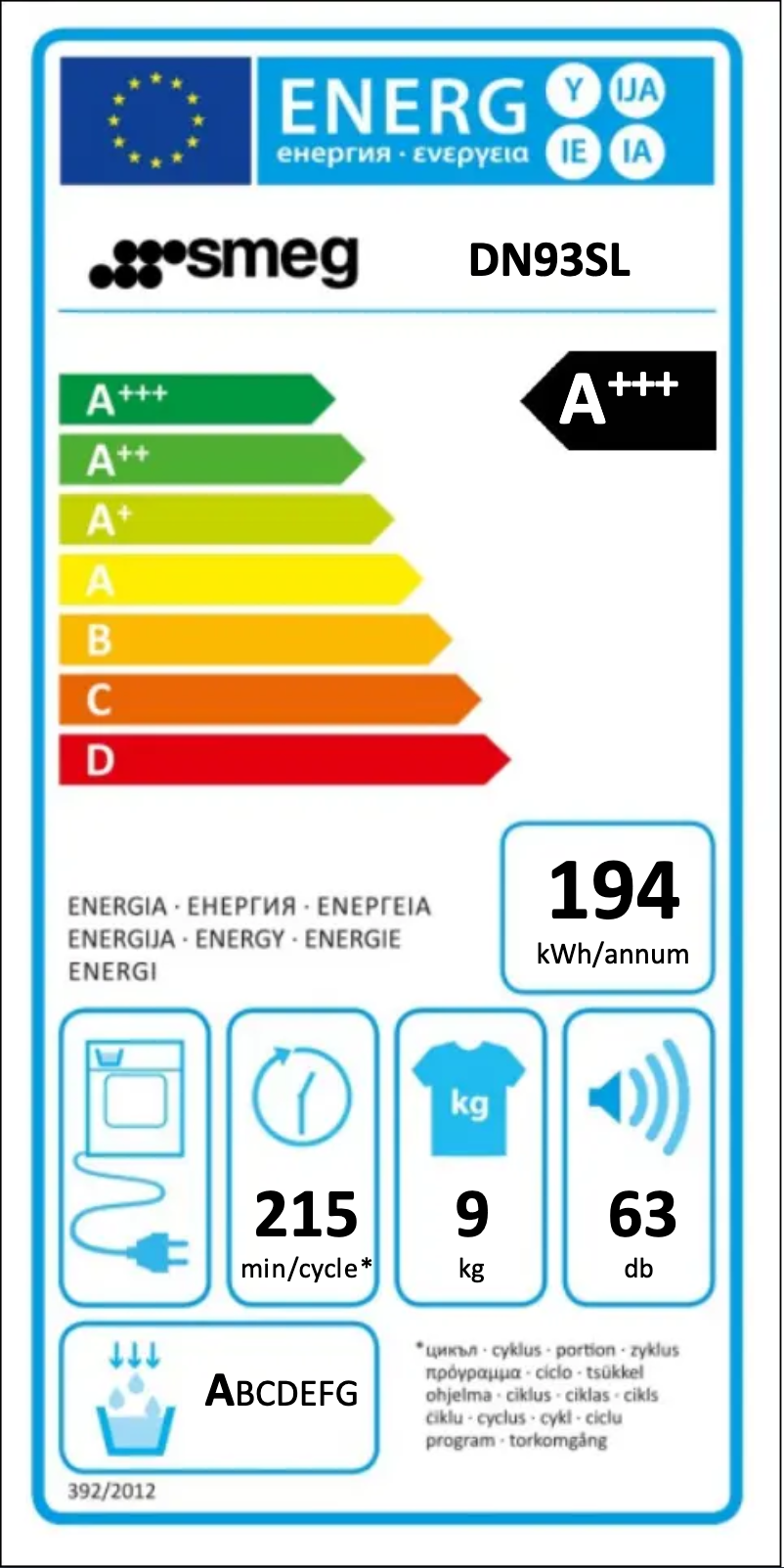 Page n°1 - Manuel utilisateur Smeg DN93SL