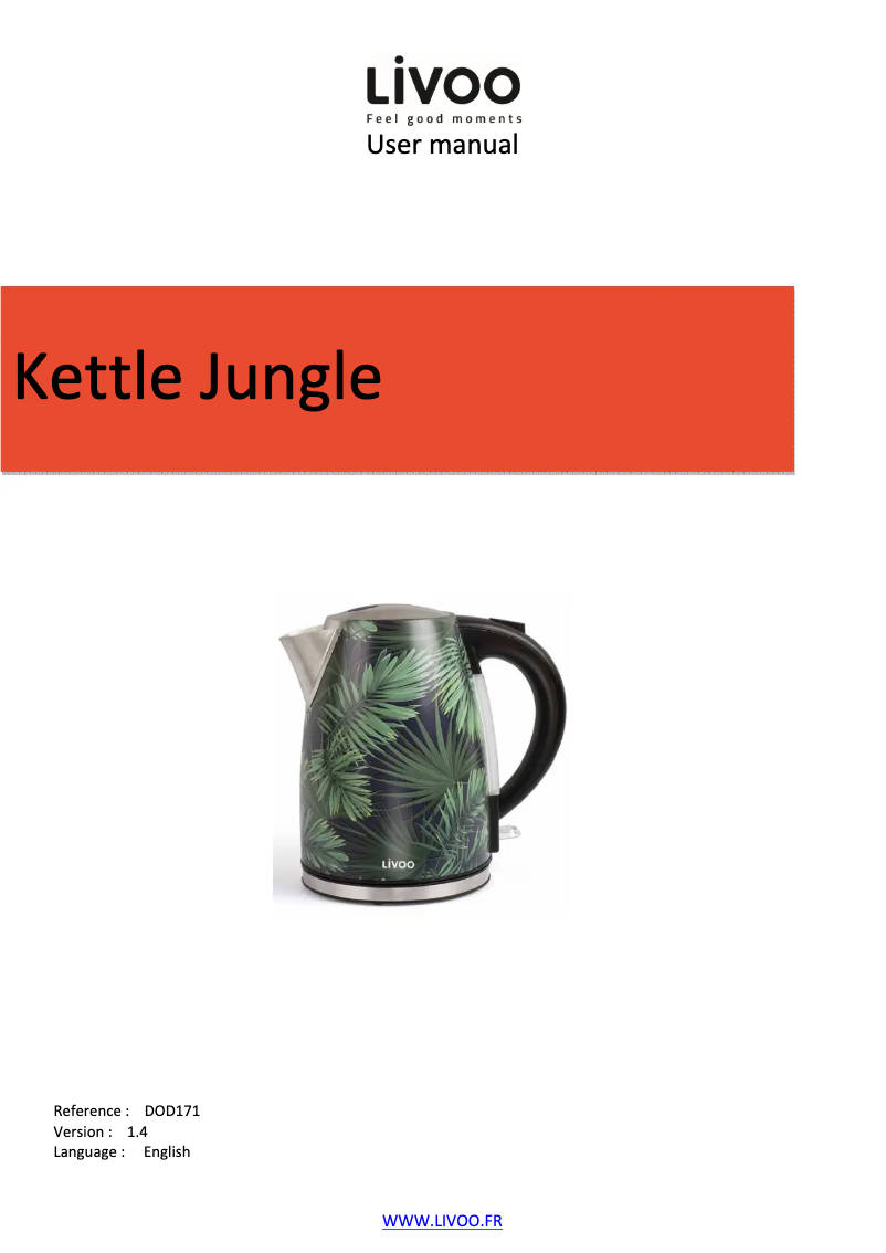Page n°1 - Manuel utilisateur Livoo DOD171