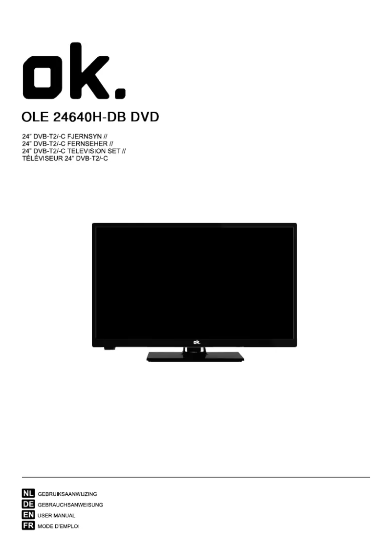 Page n°1 - Manuel utilisateur OK OLE 24640H-DB DVD