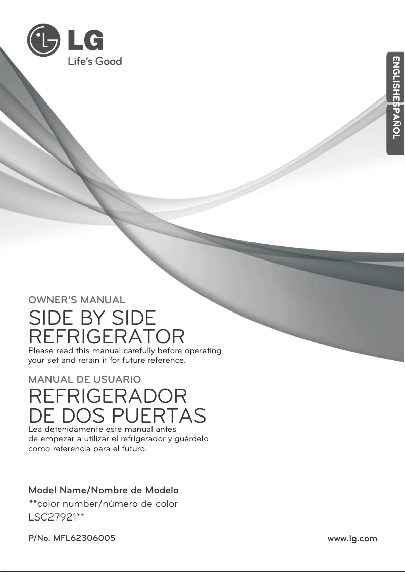 Page 1 de la notice Manuel utilisateur LG LSC27921ST