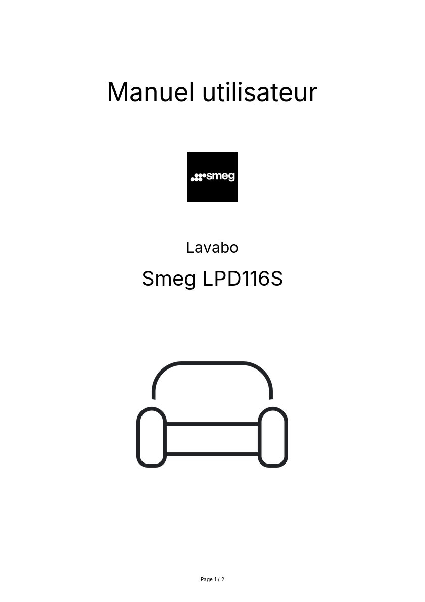 Image de la première page du manuel de l'appareil LPD116S