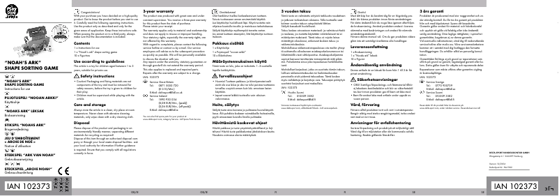 Page 1 de la notice Manuel utilisateur Playtive IAN 102373