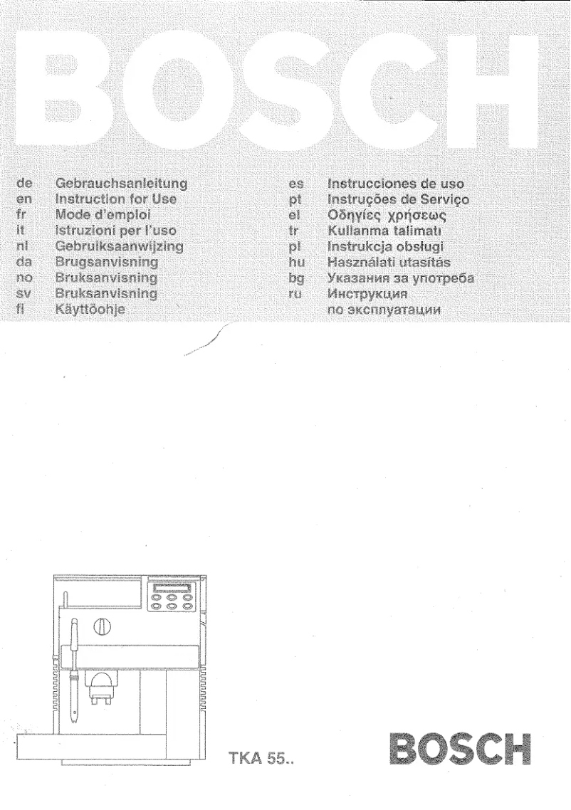 Page 1 de la notice Manuel utilisateur Bosch Solitaire TKA5501