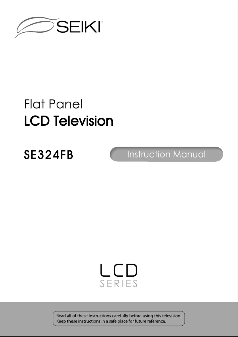 Image de la première page du manuel de l'appareil SE324FB