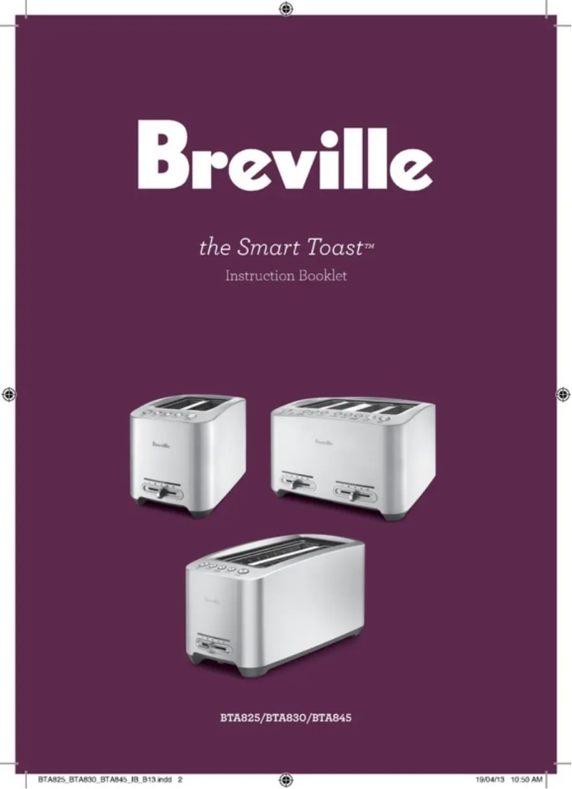 Imagen de la primera página del manual del dispositivo the Smart Toast BTA830