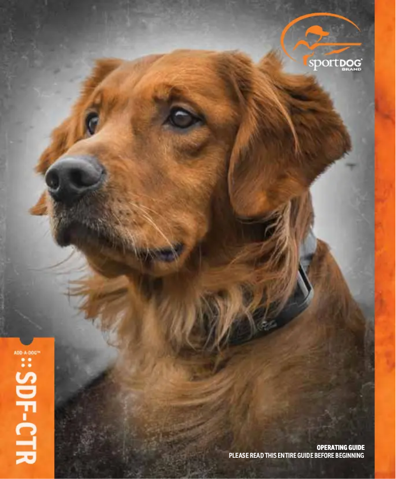 Image de la première page du manuel de l'appareil SportDOG SDF-CTR