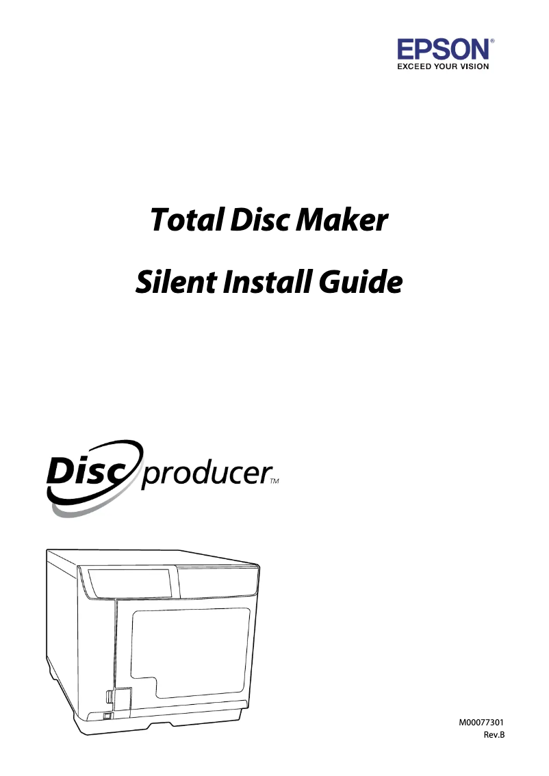 Page n°1 - Guide d'installation Epson Discproducer PP-100BD