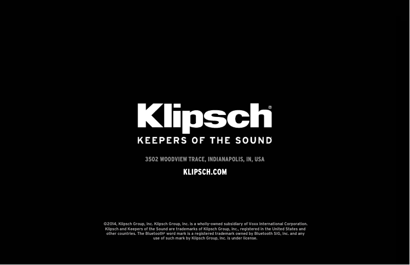 Page n°1 - Manuel utilisateur Klipsch Reference R-10B