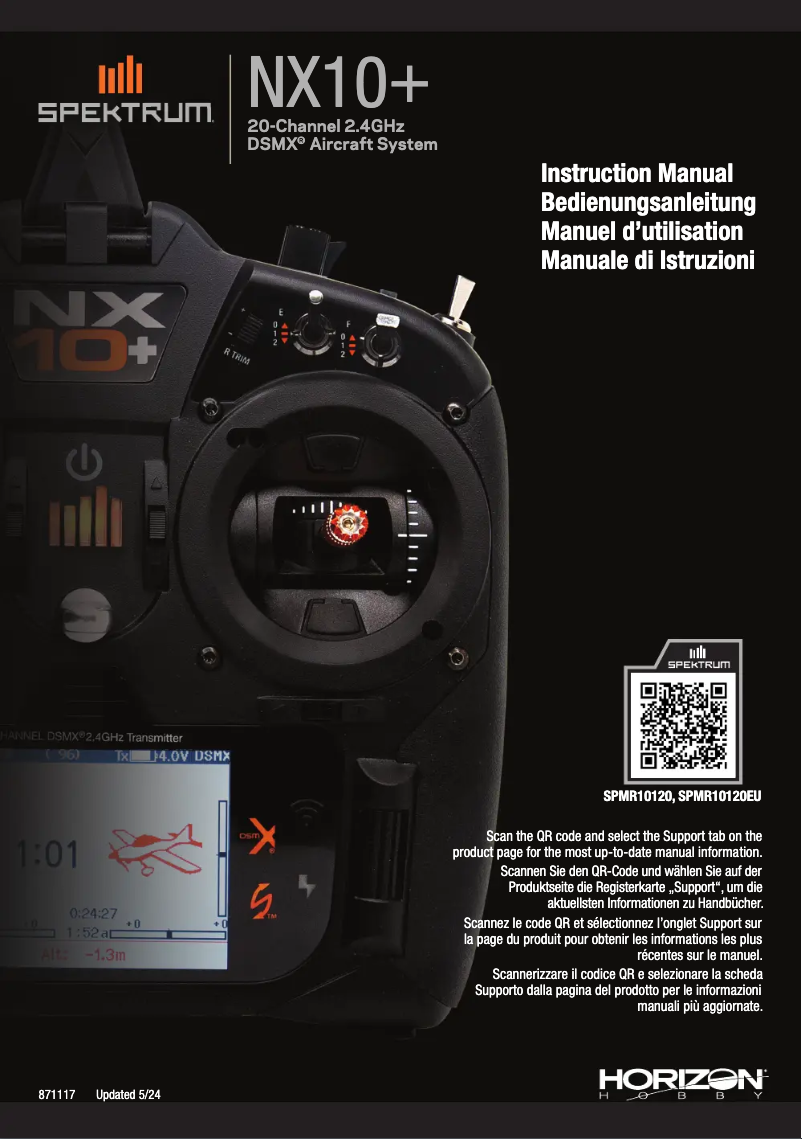 Page 1 de la notice Manuel utilisateur Spektrum NX10