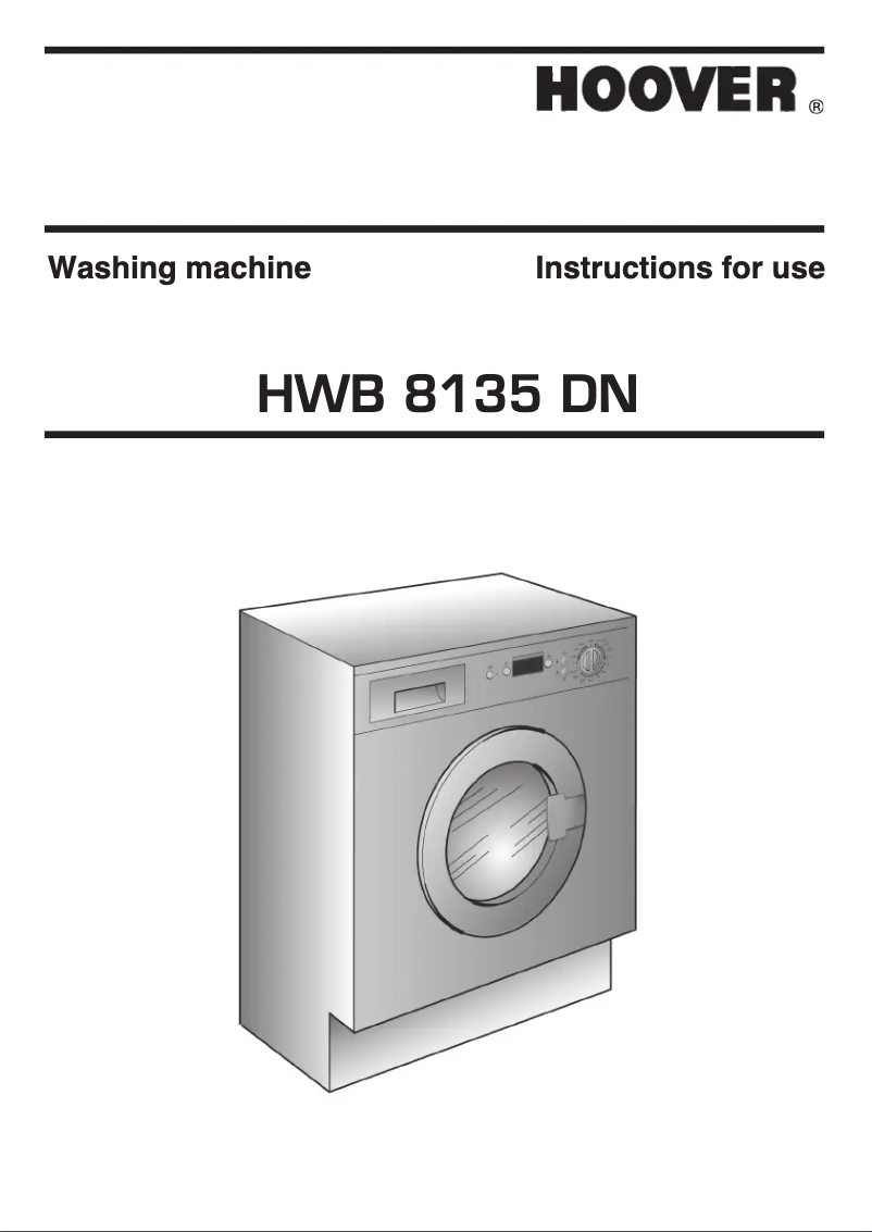 Page n°1 - Manuel utilisateur Hoover HWB 8135DN1-S