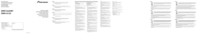 Página 1 del manual Guía de inicio rápido Pioneer DMH-G120