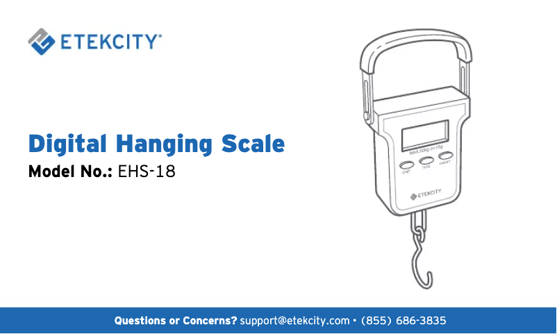 Page n°1 - Manuel utilisateur Etekcity EHS-18