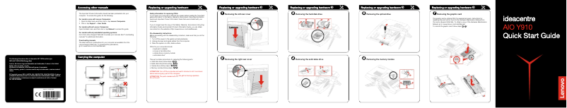 Page n°1 - Manuel utilisateur Lenovo IdeaCentre AIO Y910